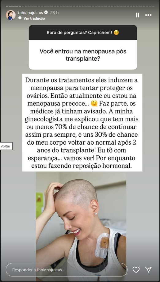image-1 Influenciadora famosa revela menopausa precoce após tratamento contra câncer