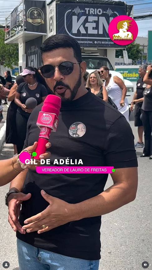 image-1 Vereador Gil de Adélia na marcha pelo fim do feminicídio e da violência no ultimo sábado (30), em Lauro de Freitas