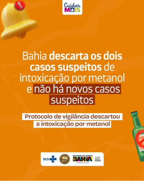 image-1 Sesab descarta casos de intoxicação por metanol após investigação laboratorial